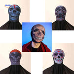 set cape d'halloween avec masques cranes, kit deguisement complet pour soiree