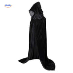 cape velours noire longue à capuche style classique halloween