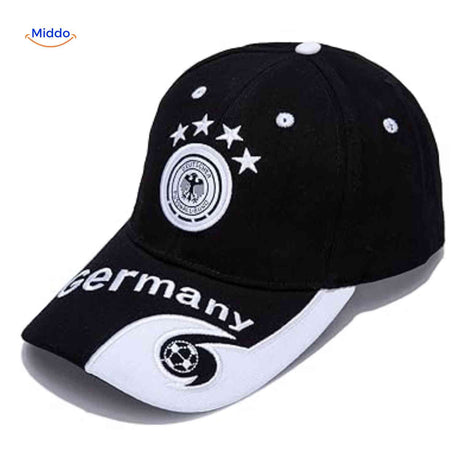 casquette de football Allemagne avec emblème brodé, coupe sport ajustable