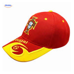 casquette de football Portugal emblème national brodé, tissu léger et ajustable