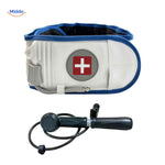 ceinture lombaire gonflable blanc et bleu avec pompe manuelle pour le soutien du dos
