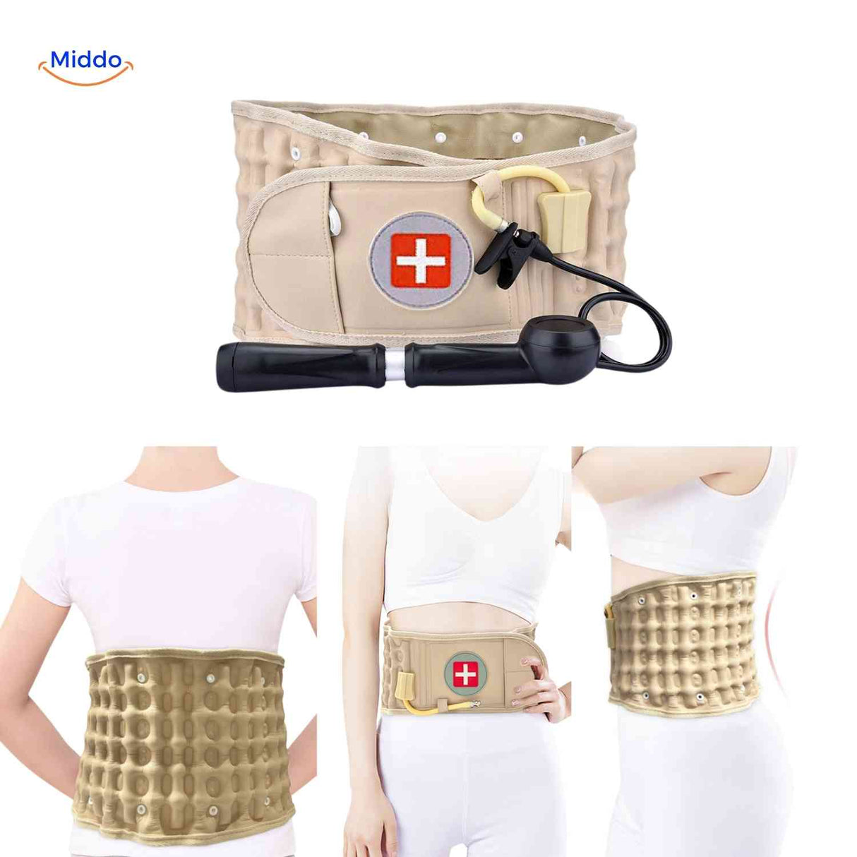 comparaison des deux hauteurs de soutien dorsal : 20 cm et 13 cm sur la ceinture lombaire