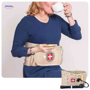 ceinture lombaire gonflable offrant un confort optimal aux seniors souffrant de douleurs dorsales