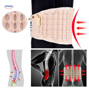 ceinture de soutien lombaire illustrée avec un graphique 3D de la colonne vertébrale