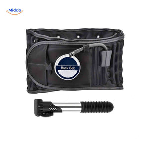 ceinture lombaire noire avec soutien gonflable intégré pour soulager les douleurs du bas du dos