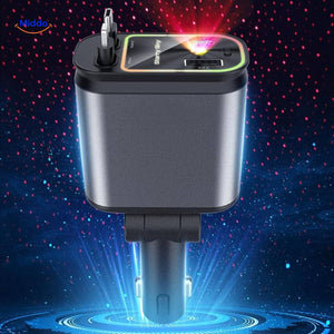 chargeur voiture 120W en mode ambiance avec éclairage d'atmosphère dans l'habitacle