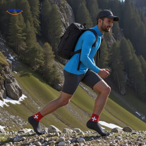 chaussettes anti-perforation à 5 doigts portées en situation, résistantes à l'usure
