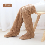 chaussettes d'hiver marron cosy, idéales pour les soirées froides
