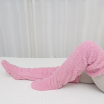 chaussettes d'hiver rose pour garder les pieds au chaud pendant l'hiver