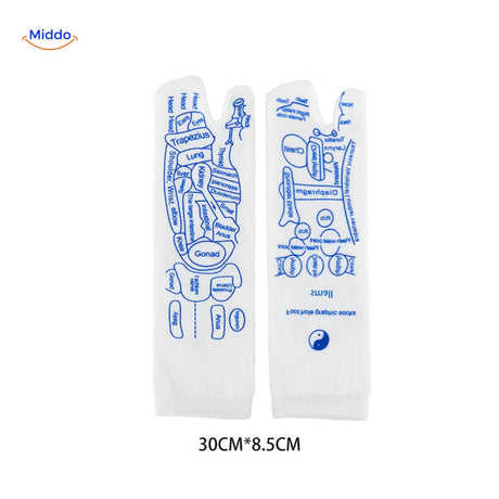 chaussettes de therapie par massage avec tableau des tailles disponibles