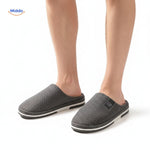 chaussons femme gris clair légers avec doublure confort, idéaux pour l'intérieur