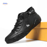 chaussures barefoot noires avec semelle flexible 4 mm, confort ergonomique pour hommes