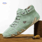 chaussures barefoot vertes en cuir pour un confort quotidien sans douleur aux pieds