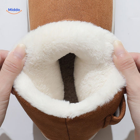 chaussures chauffantes crème pour l'hiver, confort thermique maximal par temps froid