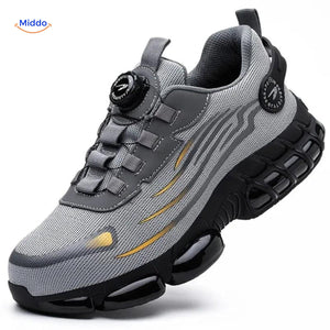 chaussures de sécurité securefit coloris gris, vue d'ensemble du modèle sans lacets