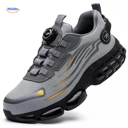 chaussures de sécurité securefit coloris gris, vue d'ensemble du modèle sans lacets
