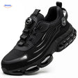chaussures de sécurité securefit coloris noir, vue d'ensemble du modèle avec molette de serrage