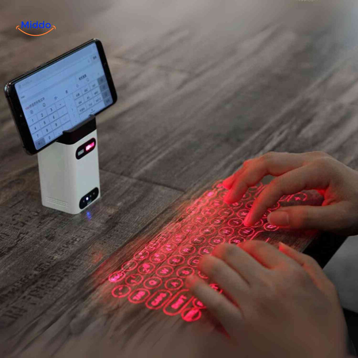 clavier laser projection compatible avec smartphone pour saisir du texte