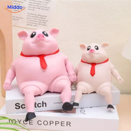 cochon squish extensible avec grandes oreilles, jouet stretchy rigolo à déformer