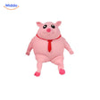 cochon squish rose avec cravate rouge, jouet anti-stress mignon à presser
