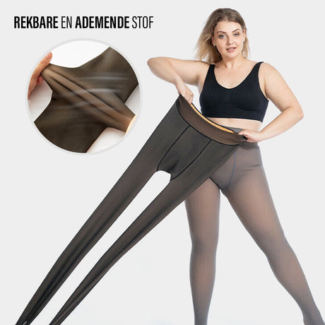 modèle portant un collant polaire extensible et respirant pour un confort toute la journée