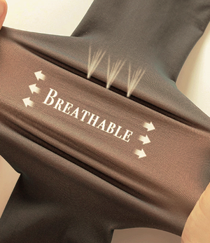 gros plan sur le tissu extensible et respirant du collant polaire thermique