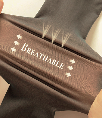 gros plan sur le tissu extensible et respirant du collant polaire thermique