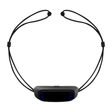 collier anti-ronflement noir avec leds bleues et cordes ajustables pour un sommeil paisible