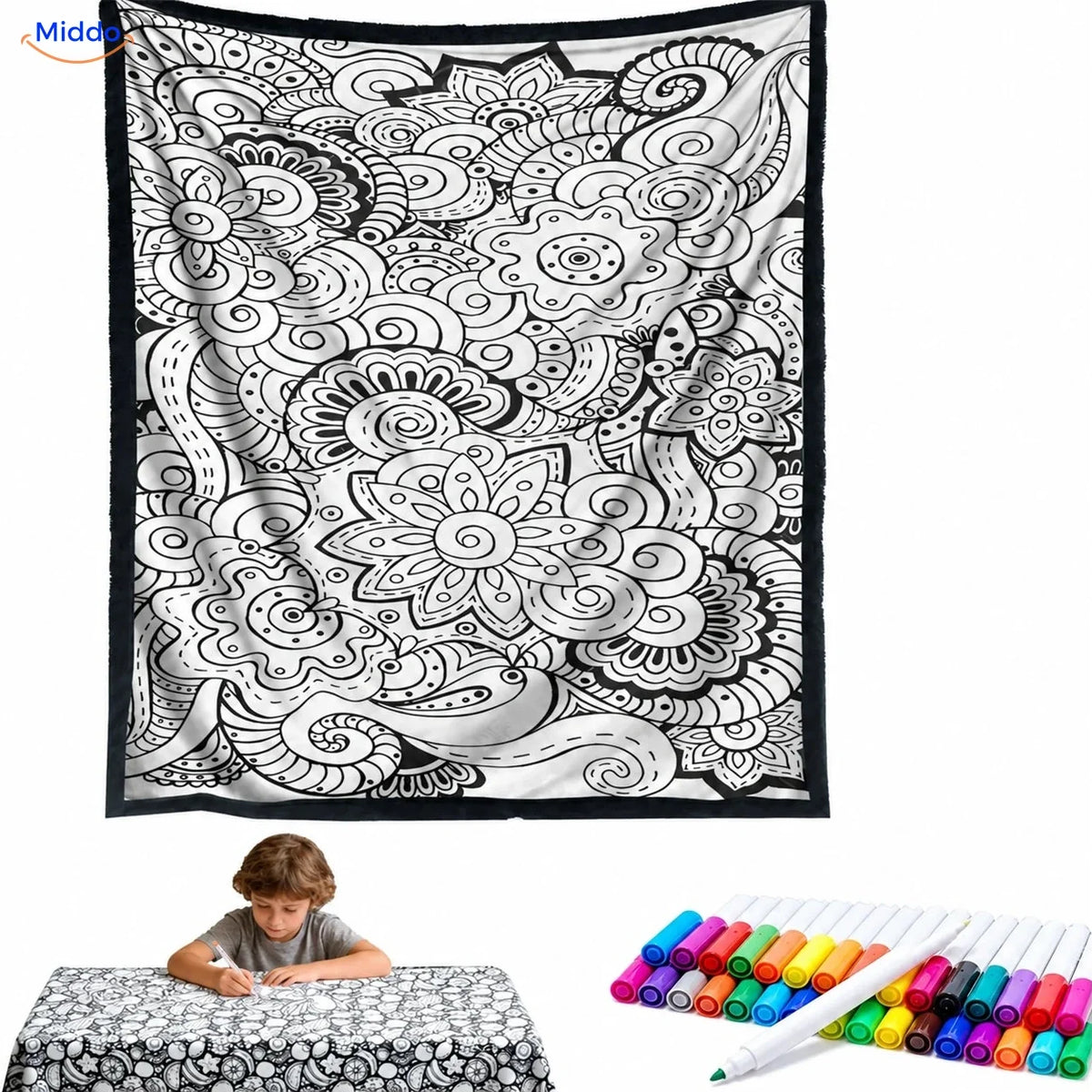 Couverture à colorier ColorFlow - Mandala floral