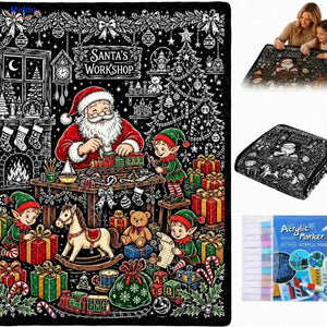 Couverture à colorier ColorFlow - Atelier du Père Noël