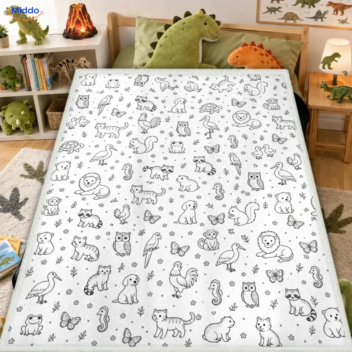 Couverture à colorier ColorFlow - Petits animaux
