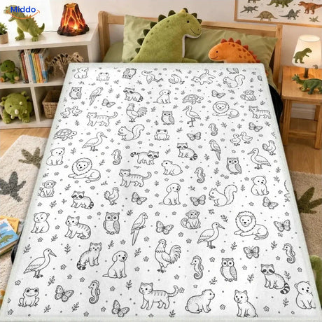 Couverture à colorier ColorFlow - Petits animaux
