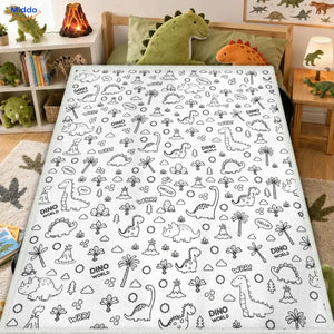 Couverture à colorier ColorFlow - Petits dinosaures