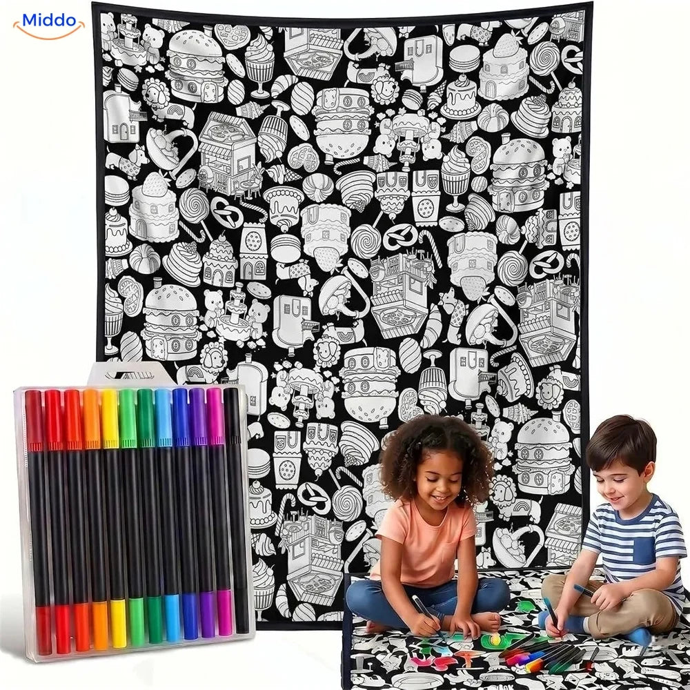 Couverture à colorier ColorFlow - Bonbons et pâtisseries