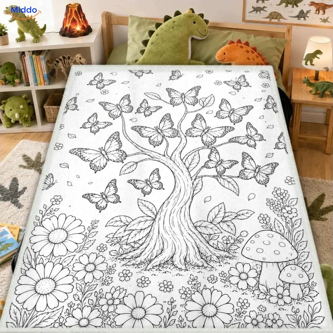 Couverture à colorier ColorFlow - Arbre aux papillons