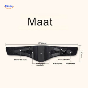 infographie dimensions compresse genou chauffante pour vérifier la compatibilité