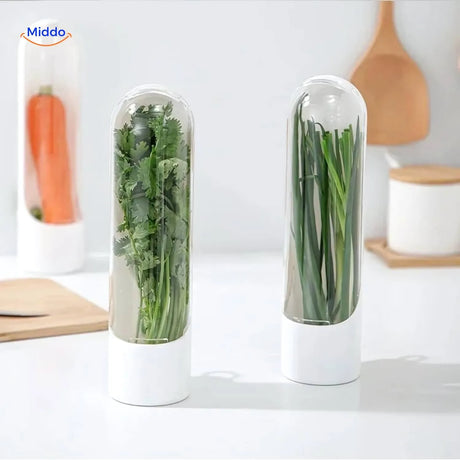 contenant hermetique qui garde les herbes fraiches plus longtemps au refrigerateur