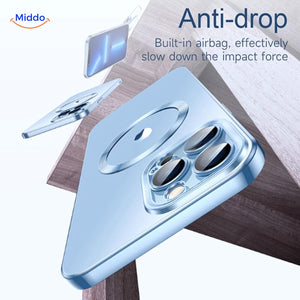 coque iphone bleue avec protection antichoc et résistance aux chutes