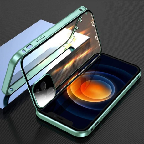 coque iphone compatible charge sans fil, coloris vert