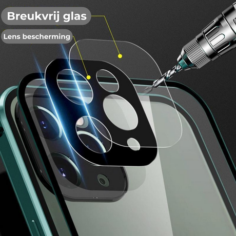 coque iphone avec verre incassable et protection renforcée pour l'objectif de la caméra