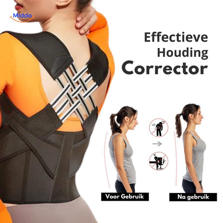 correcteur de posture dorsal : comparaison avant/après port du soutien lombaire
