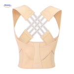 correcteur de posture dorsal en coloris beige, discret et ergonomique pour le dos