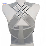 correcteur de posture dorsal en coloris gris, ajustable et confortable toute la journée