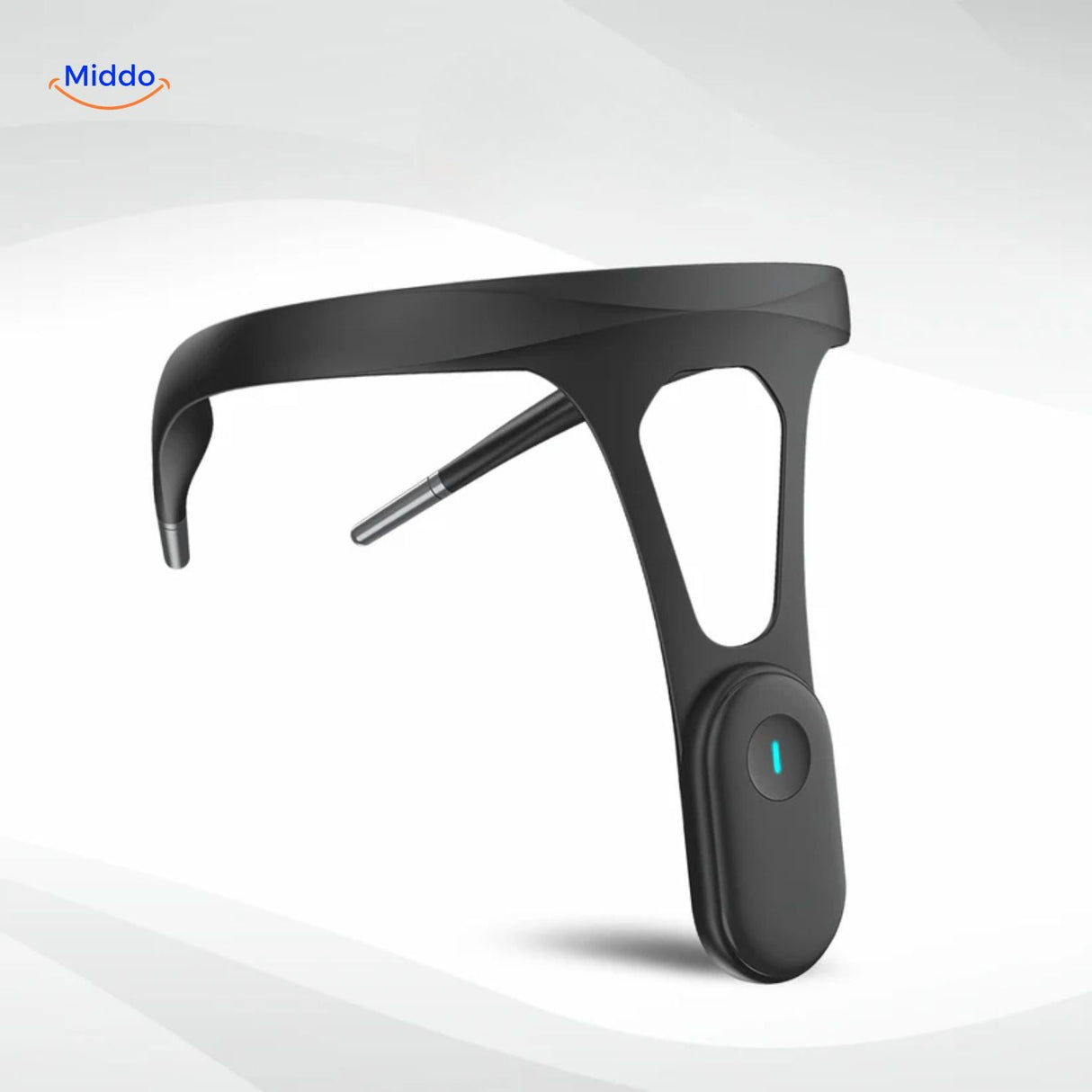 correcteur de posture vu de côté, forme ergonomique du collier discret