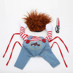 contenu du kit costume chucky pour animaux : toutes les pièces détachées du déguisement