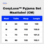 cosyluxe pyjama set maattabel s tot xl cm informatie www.middo.nl