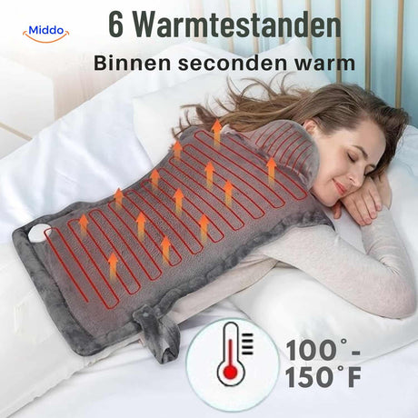 coussin chauffant cou et épaules avec 6 niveaux de chaleur pour une montée en température rapide