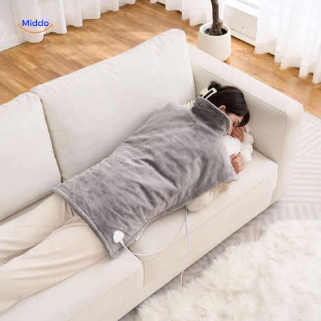 coussin chauffant offrant une couverture complète du dos pour un soulagement total