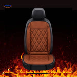 coussin chauffant siège auto illustrant l'effet chaleur pendant les trajets en hiver
