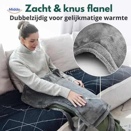 coussin chauffant en flanelle douce double face pour un confort optimal au contact de la peau